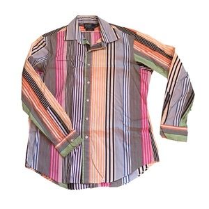Vintage Striped Polo Ralph Lauren Shirt Size Large